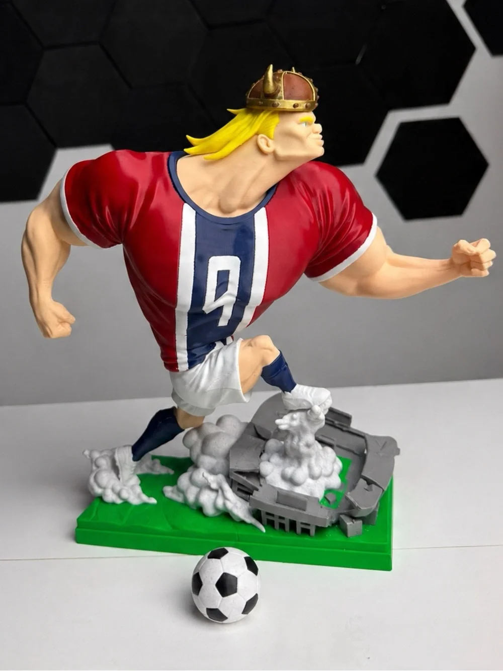 11” Erling Haaland Norway #9 3D Printed Soccer Statue Figure